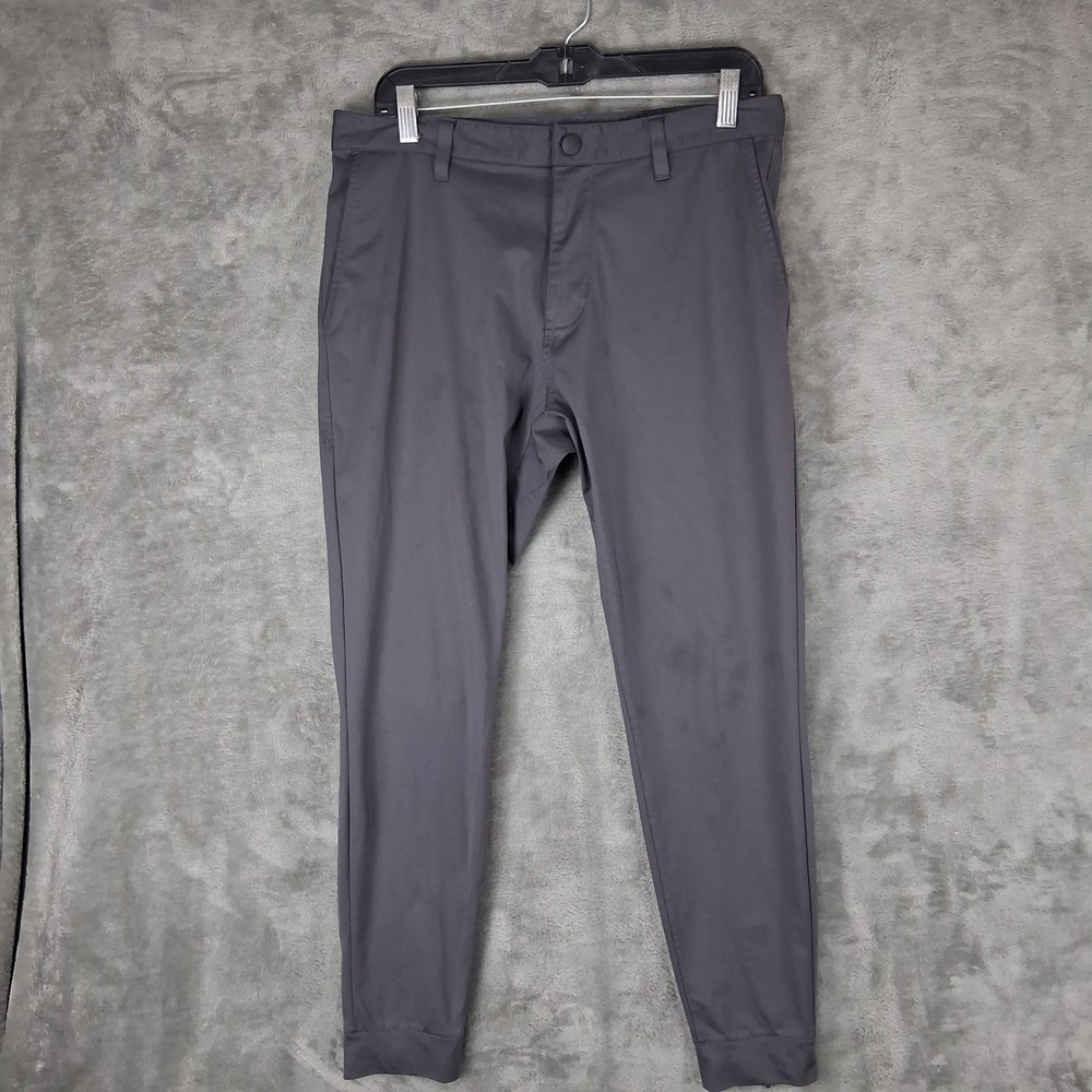 Rhone Mens Commuter City Jogger Pants Gray Size 32 Style 100151 Zipper Cuffs